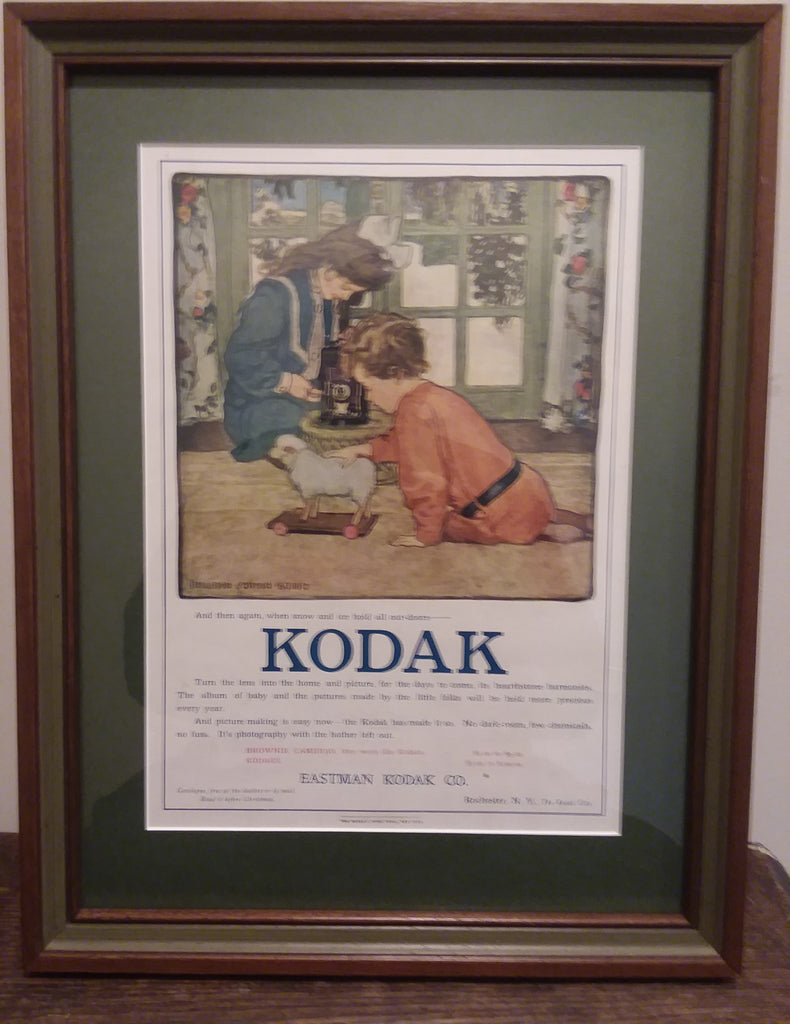Elizabeth Shippen Green Kodak advertisement (1906): a rare, beautifully framed antique