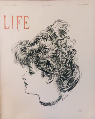 "Gibson Girl"cover for "Life" magazine (1906): rare, beautifully framed illustration