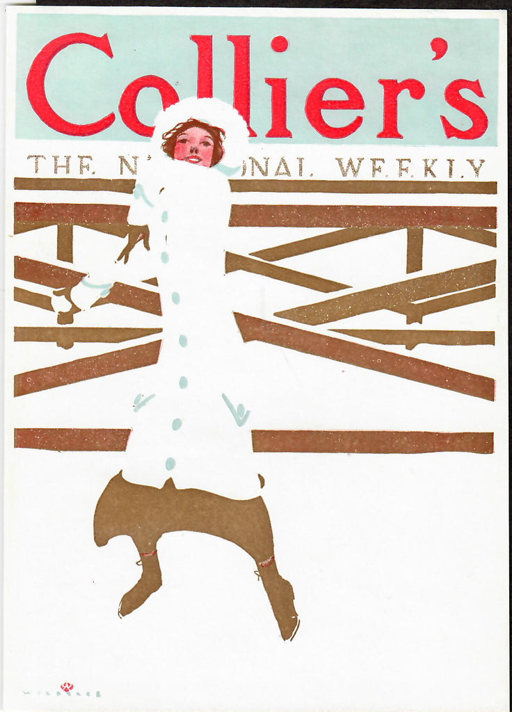 Robert Wildhack cover illustration for "Collier's Weekly" (1910): rare, beautifully framed antique