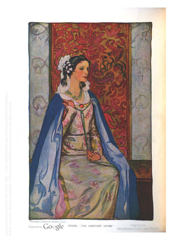 Elizabeth Shippen Green story illustration for "Harper's Monthly" (1907): beautifully framed antique