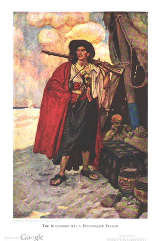 Howard Pyle story illustration for "Harper's Monthly Magazine" (1905): beautifully framed antique