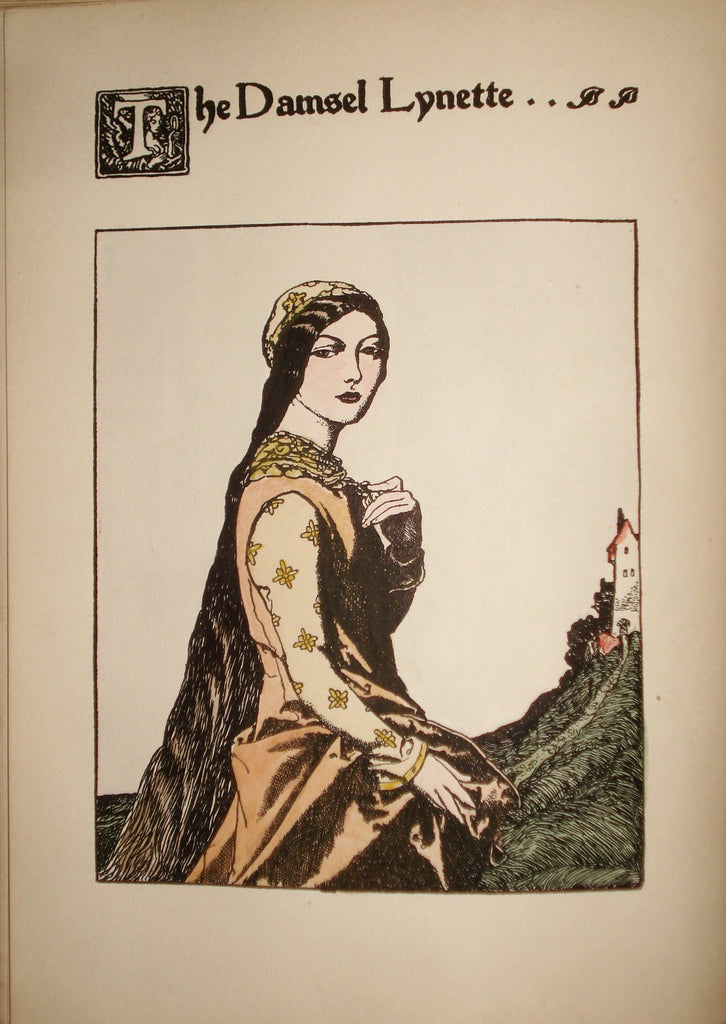 Howard Pyle illustration for "The Story of Launcelot" 1907: framed original illustration
