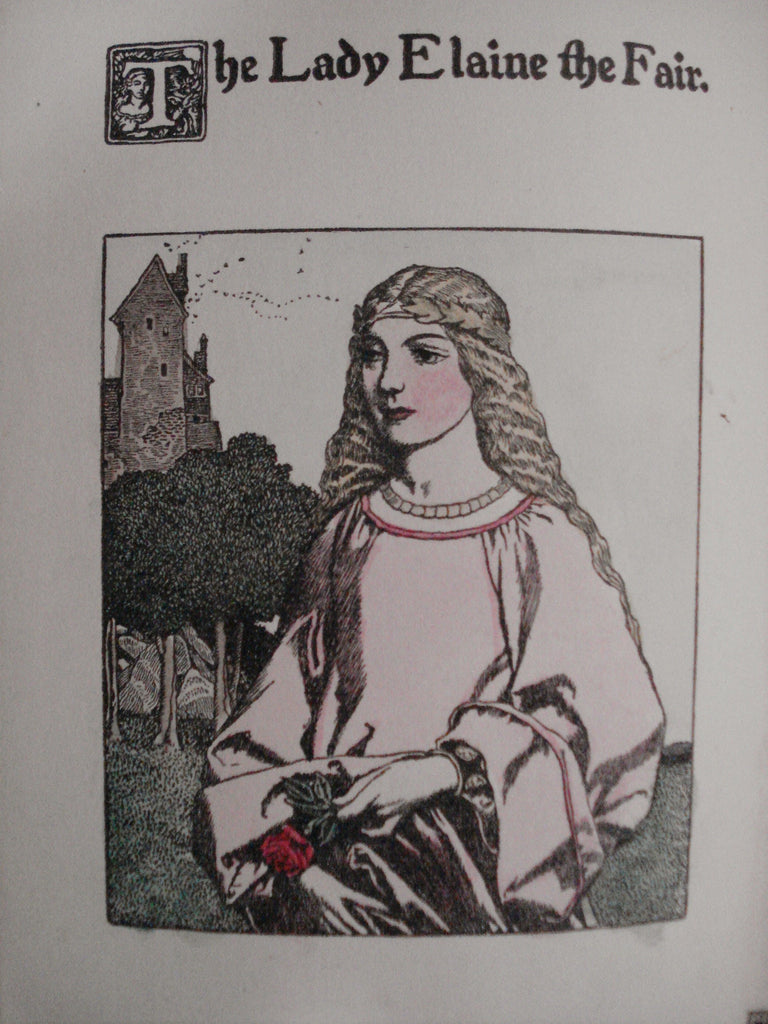 Howard Pyle illustration for "The Story of Launcelot" 1907: framed original illustration