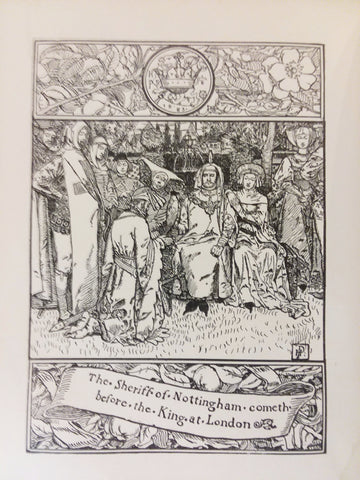 Howard Pyle illustration from "Robin Hood" (1883): a beautifully framed antique