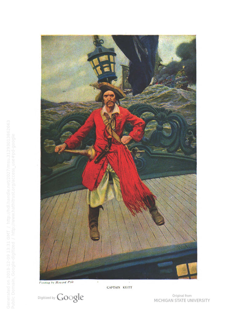 Howard Pyle story illustration for "Harper's Monthly" (1907): beautifully framed antique