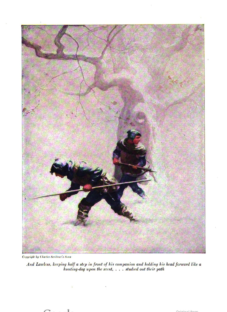 N. C. Wyeth illustration from “The Black Arrow” (1916): beautifully framed antique