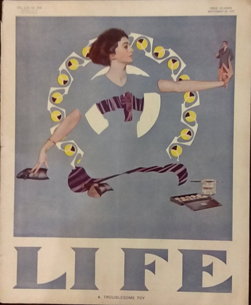 Coles Phillips Fadeaway Girl cover for "Life" (1911): rare, beautifully framed antique