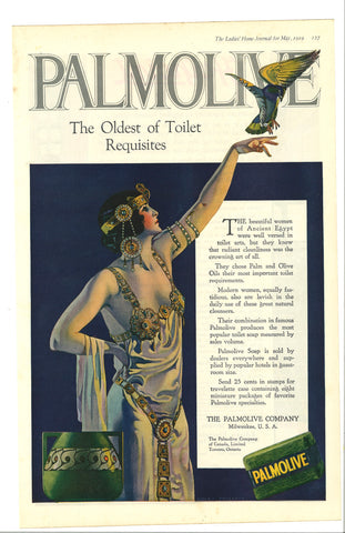 Coles Philips Palmolive Soap advertisement(1919): rare, beautifully framed antique