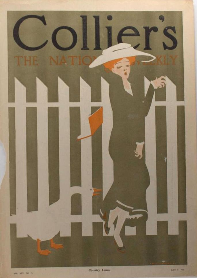 Robert Wildhack cover illustration for Collier's Weekly (1910): a beautifully framed antique