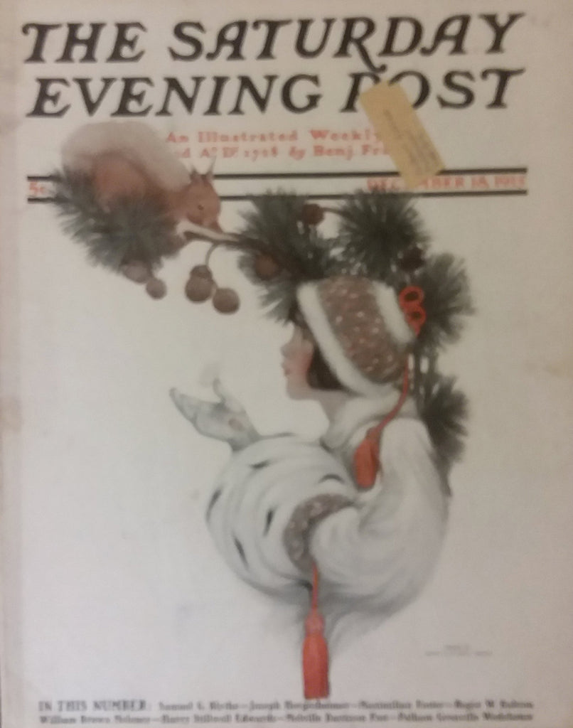 Sarah Stilwell cover illustration for "The Saturday Evening Post" (1915): rare, beautifully framed antique