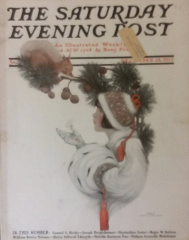 Sarah Stilwell cover illustration for "The Saturday Evening Post" (1915): rare, beautifully framed antique