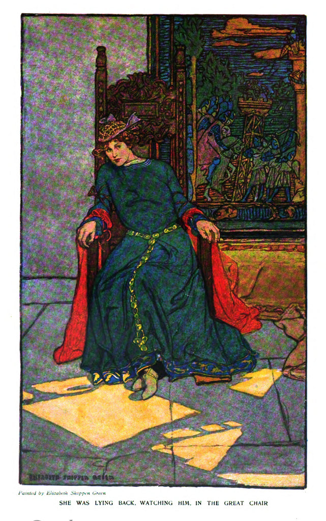 Elizabeth Shippen Green story illustration for "Harper's Monthly" (1906): beautifully framed antique