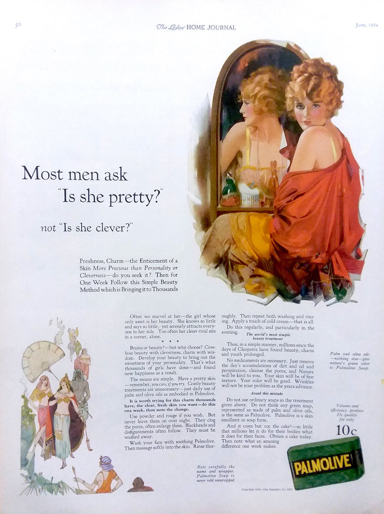 Rolf Anderson Advertisement Illustration for Palmolive (1924): a beautifully framed antique