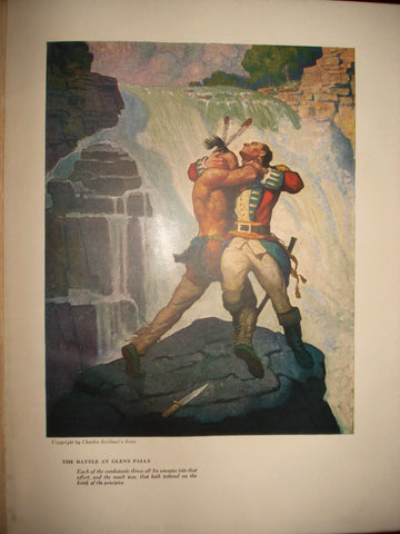 N. C. Wyeth illustration from "The Last of the Mohicans" (1919): rare, beautifully framed antique